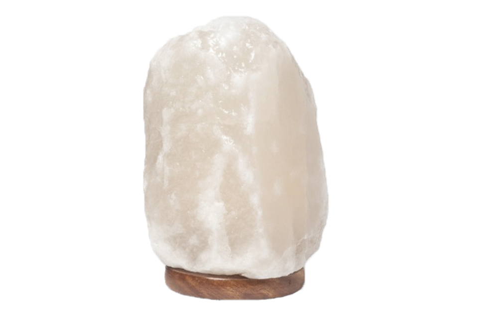 white himalayan salt lamp