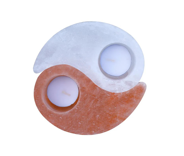 pink himalayan salt candle holder​
